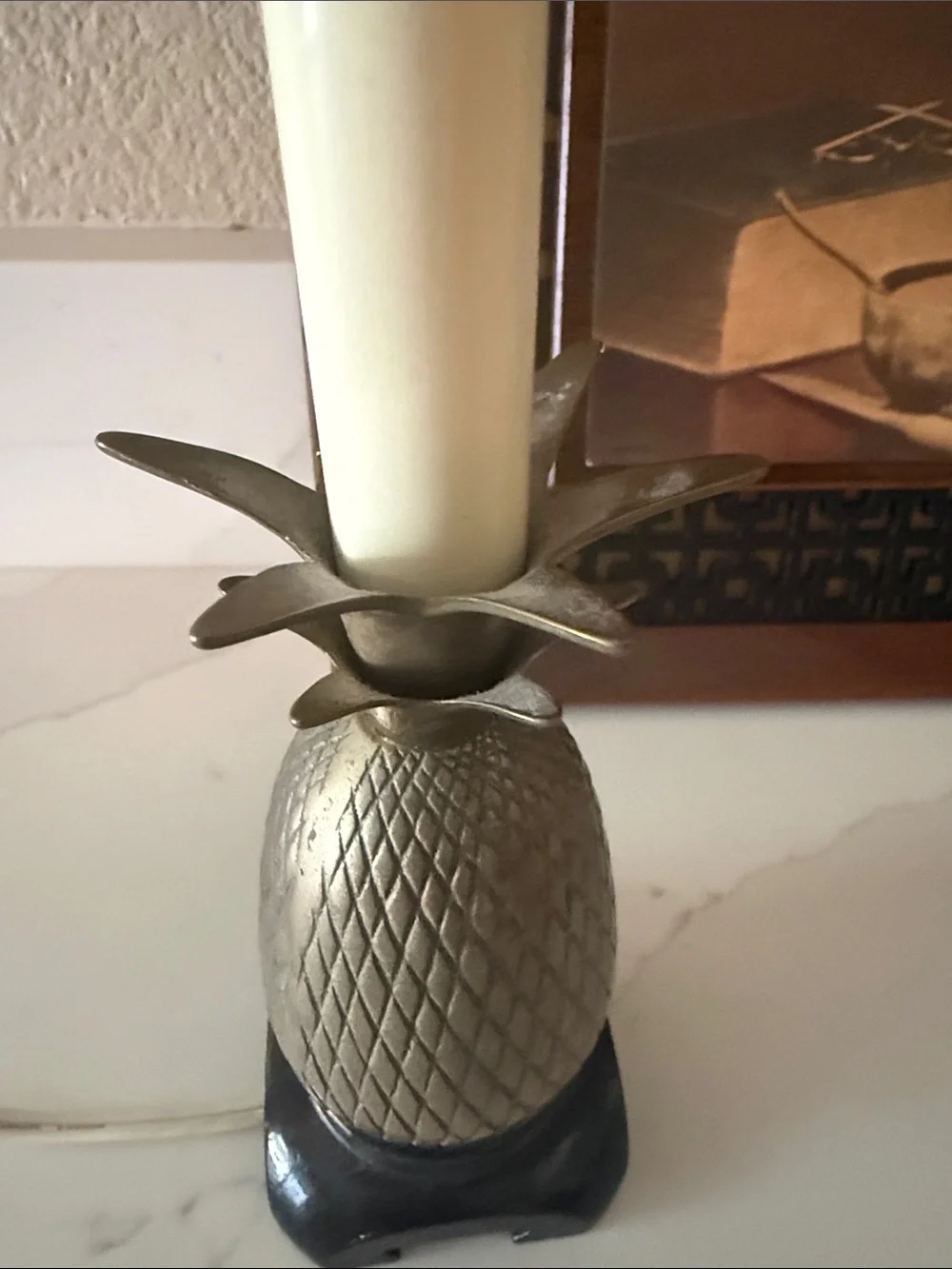 Vintage Andrea By Sadek Brass Pineapple Accent Lamp